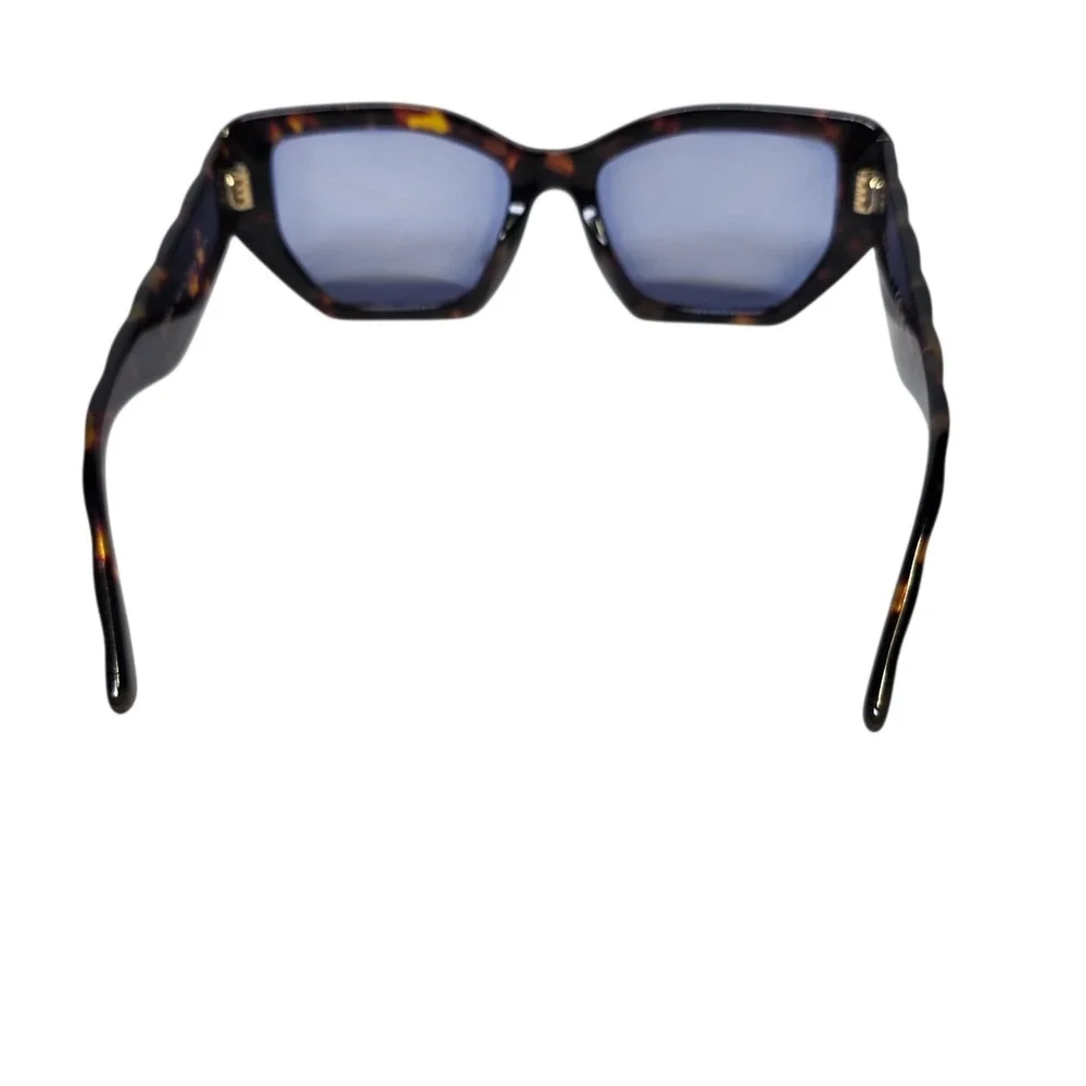 Tory‎ Burch TY7187U 1944/1U Tortoise Cat Eye Sunglasses 53□18 140 Blue Lens